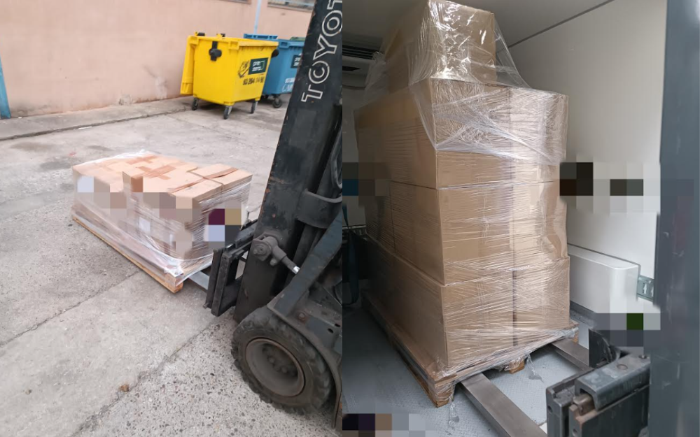Recogida y carga de mercancía paletizada para transporte directo de mercancías en Barcelona