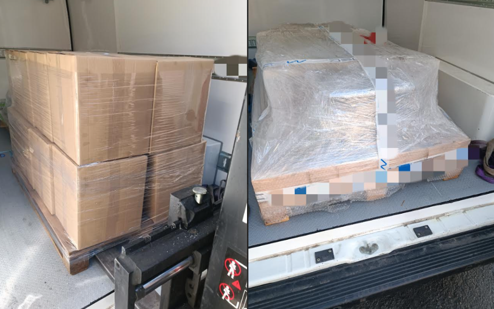 Transporte urgente dedicado para empresas en Barcelona con mercancía paletizada cargada en vehículo exclusivo de Vengoo.